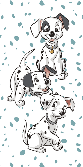 101 Dalmatiërs strandlaken play 70 x 140 cm - Multicolor - 70 x 140 cm - 100% katoen