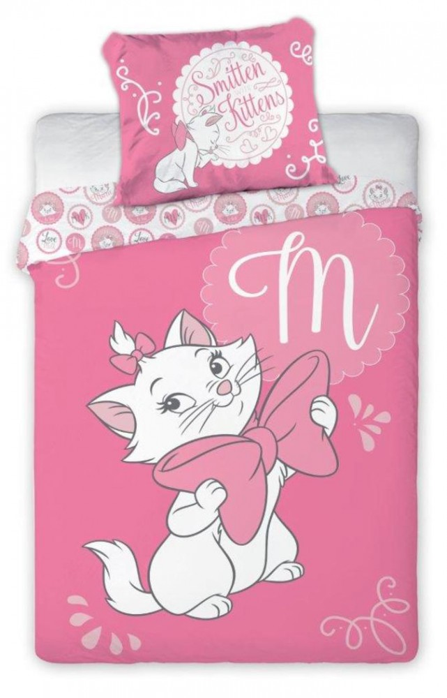 Disney AristoCats dekbedovertrek Strik 100 x 135 cm Katoen - Roze - 100 x 135 cm