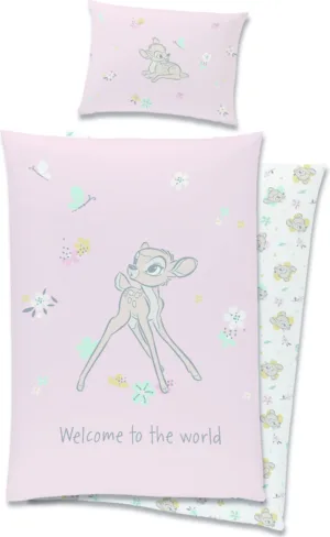 Disney Bambi dekbedovertrek - Roze - 90 x 120 cm - Katoen