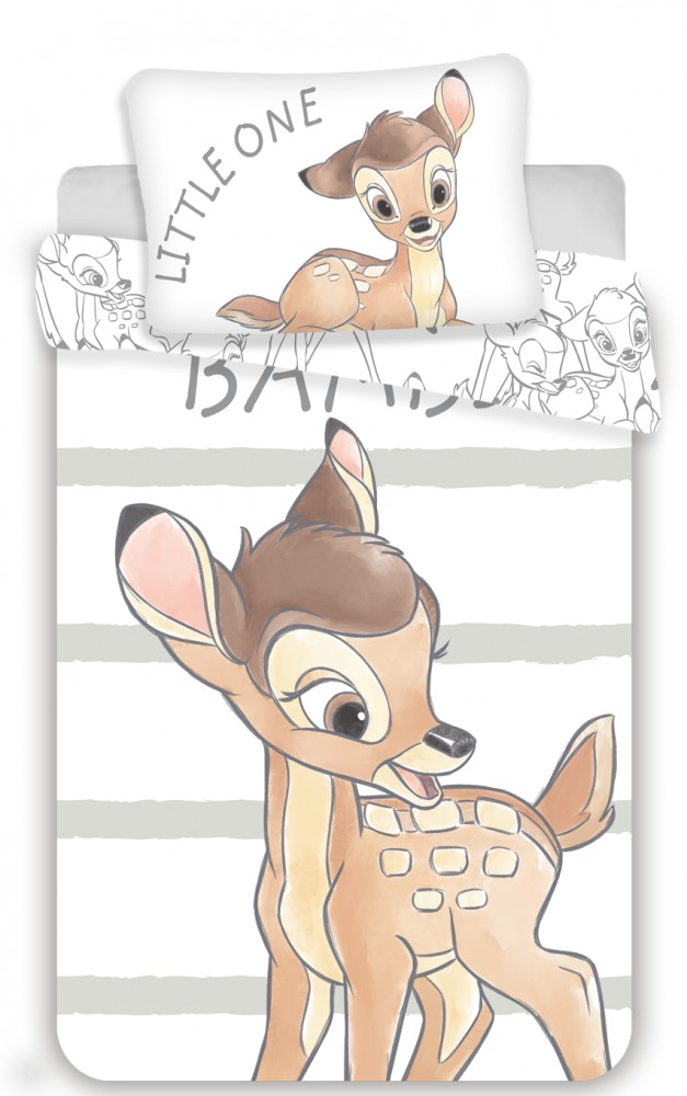 Disney Bambi dekbedovertrek - Wit - 100 x 135 cm - Katoen