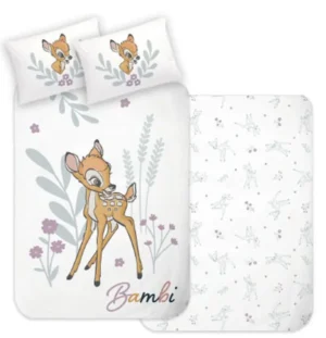 Disney Bambi dekbedovertrek 100 x 135 cm - Wit - 100 x 135 cm - 100% katoen