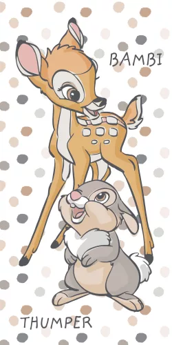 Disney Bambi strandlaken 70 x 140 cm katoen - Rood - 70 x 140 cm - 100% katoen
