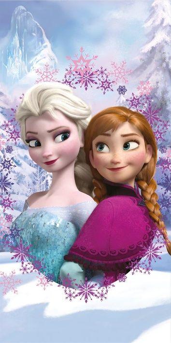 Anna elsa - Disney Frozen strandlaken 70 x 140 cm - Multicolor - 70 x 140 cm - 100% katoen