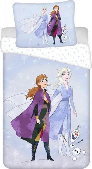 Disney Frozen dekbedovertrek Sisters en Olaf - Multicolor - 140 x 200 cm - 100% katoen