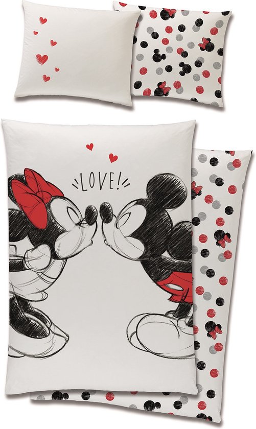 Disney Mickey Mouse dekbedovertrek - Multicolor - 140 x 200 cm - 100% katoen