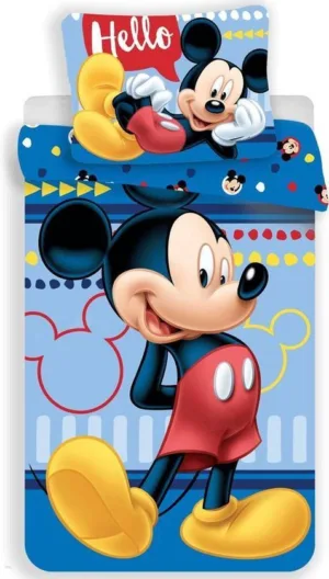 Disney Mickey Mouse dekbedovertrek Hello 140 x 200 cm - Multicolor - 140 x 200 cm - 100% katoen