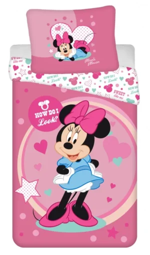 Disney Minnie Mouse dekbedovertrek Look - Roze - 140 x 200 cm - 100% Polyester