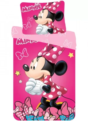 Disney Minnie Mouse dekbedovertrek Strik - Roze - 140 x 200 cm - 100% katoen