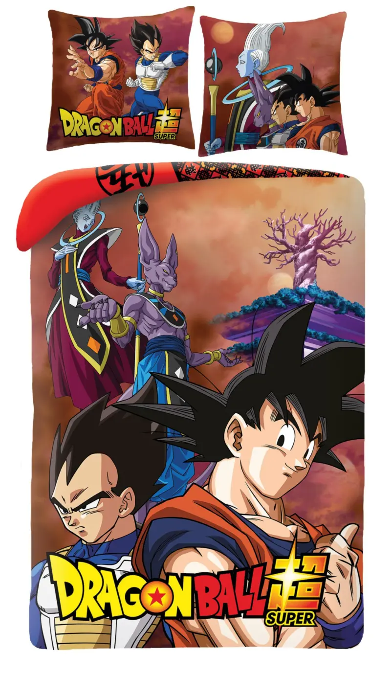 Dragon Ball Z dekbedovertrek Goku en Vegeta 140 x 200 cm polyeste - Multicolor - 140 x 200 cm - 100% Polyester