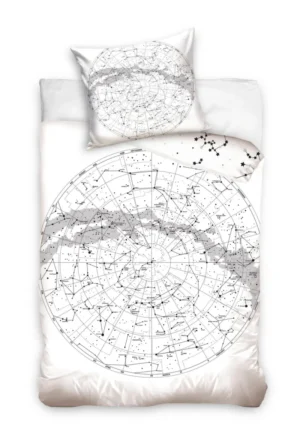 DREAMEE dekbedovertrek Globe 140 x 200 cm 70 x 90 cm - Multicolor - 140 x 200 cm - 100% katoen