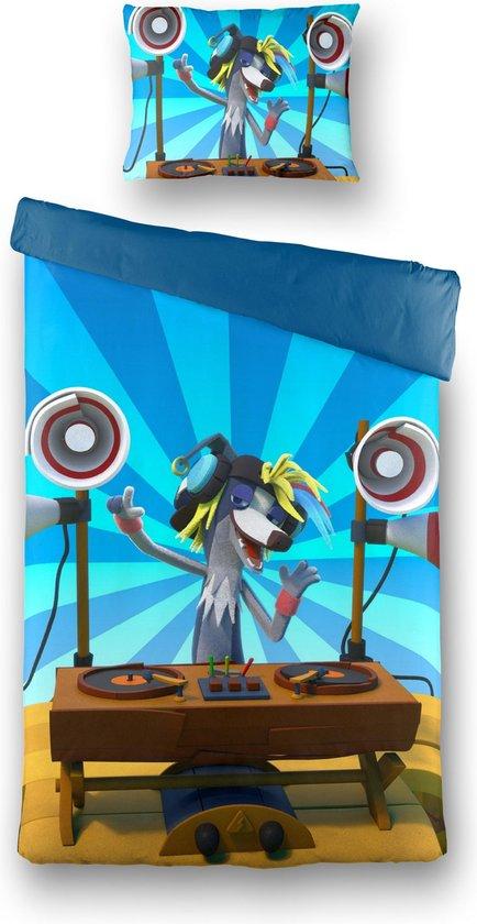 Fabeltjeskrant dekbedovertrek DJ Wally 140 x 200 cm - Blauw - 140 x 200 cm - polykatoen