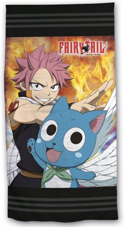 Fairy Tail strandlaken zwart 70 x 140 cm Polyester - Zwart - 70 x 140 cm - 100% Polyester