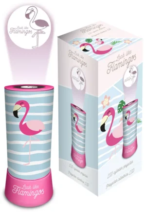 Flamingo lamp 9.5 x 20 cm - Roze/Blauw