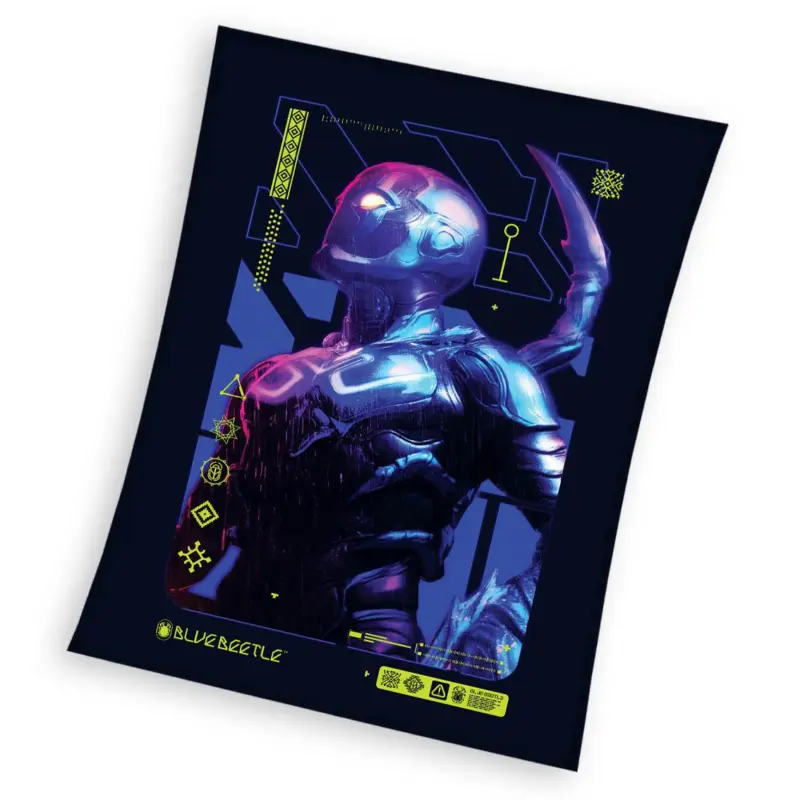 Blue Beetle plaid 150 x 200 cm - Multicolor - 150 x 200 cm - 100% Polyester