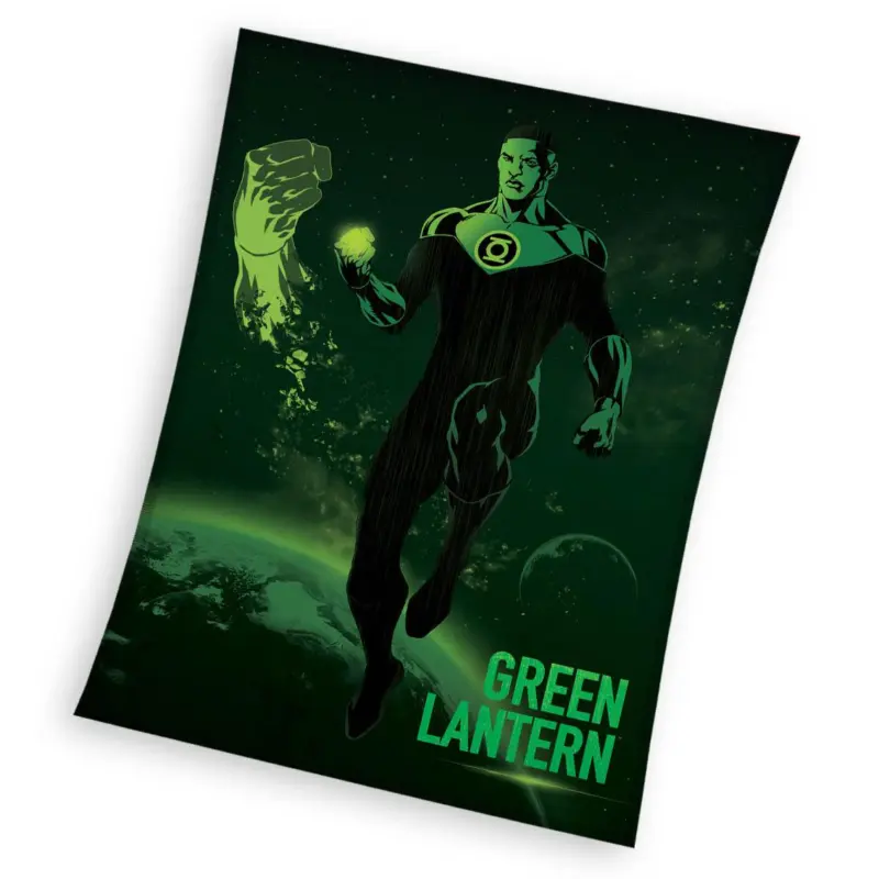 Green Lantern plaid Green Latern 150 x 200 cm Zwart/ gro - Multicolor - 150 x 200 cm - 100% Polyester