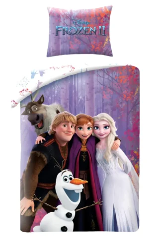 Disney Frozen dekbedovertrek Family - Lichtblauw - 140 x 200 cm - 100% katoen