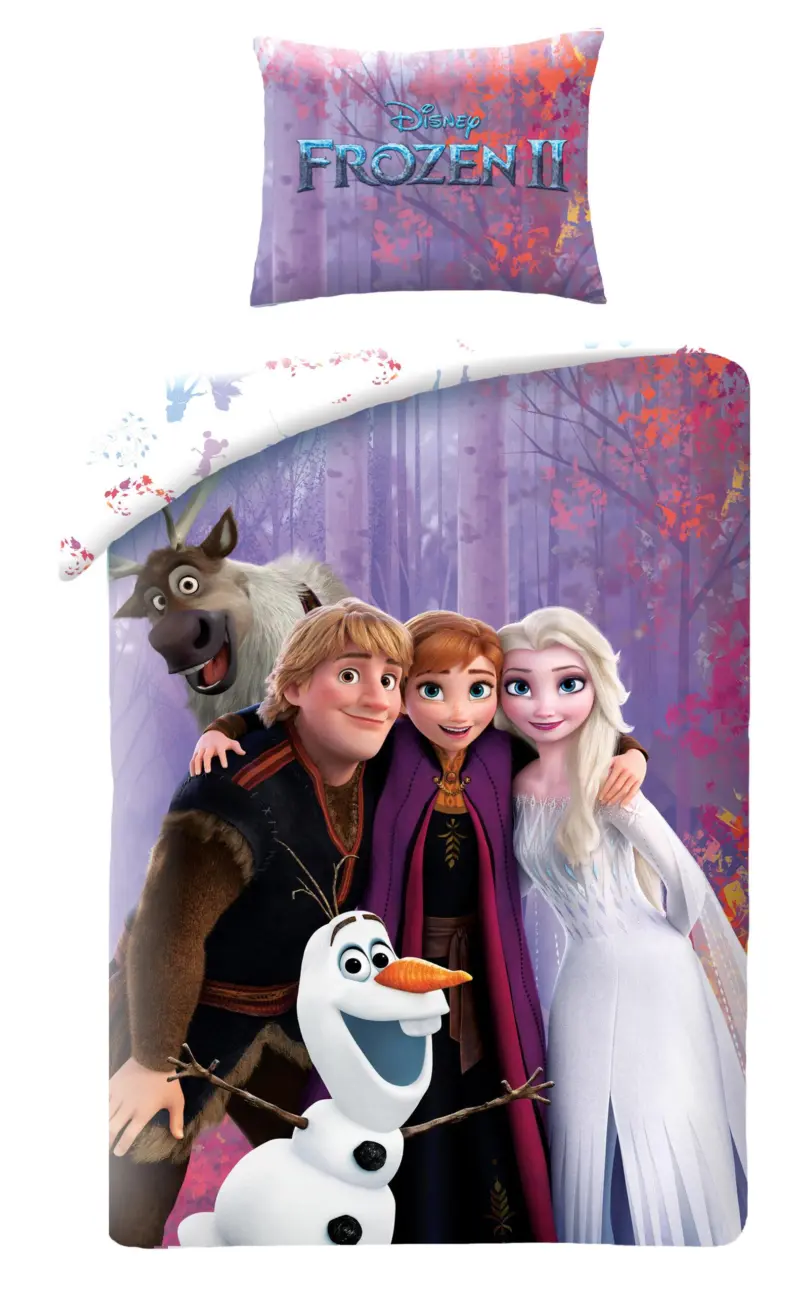 Disney Frozen dekbedovertrek Family - Lichtblauw - 140 x 200 cm - 100% katoen