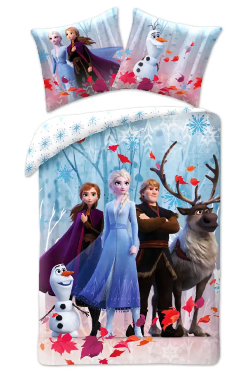 Disney Frozen dekbedovertrek eenpersoons 140 x 200 cm - Lichtblauw - 140 x 200 cm - 100% katoen