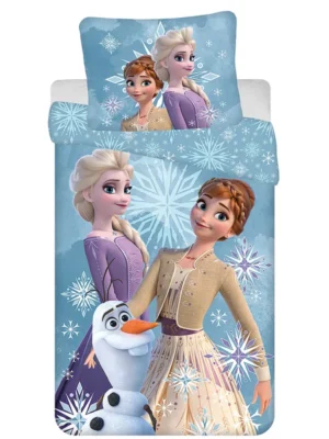 Disney Frozen dekbedovertrek white Snowflake - Blauw - 100 x 135 cm - Katoen
