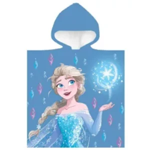Disney Frozen poncho 50 x 100 cm blauw - Blauw - 50 x 100 cm - 100% katoen
