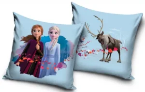 Disney Frozen sierkussen Anna en Elsa 40 x 40 cm - Blauw - 40 x 40 cm - 100% Polyester