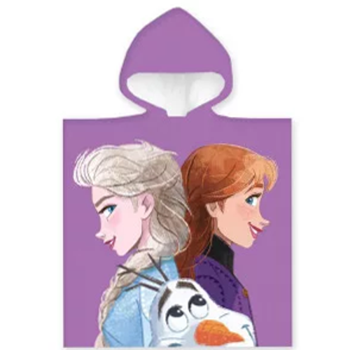Disney Frozen poncho 50 x 100 cm paars - Paars - 50 x 100 cm - 100% katoen