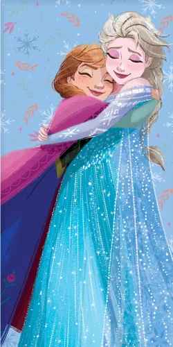 Disney Frozen strandlaken Hug 70 x 140 cm - Multicolor - 70 x 140 cm - 100% katoen