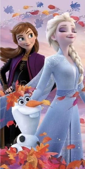 Disney Frozen strandlaken Nature 70 x 140 cm - Multicolor - 70 x 140 cm - 100% katoen
