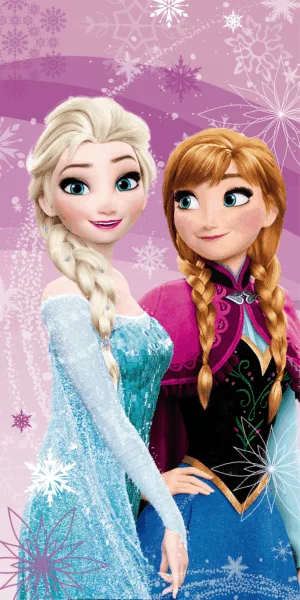 Disney Frozen strandlaken Sisters 70 x 140 cm roze - Multicolor - 70 x 140 cm - 100% katoen