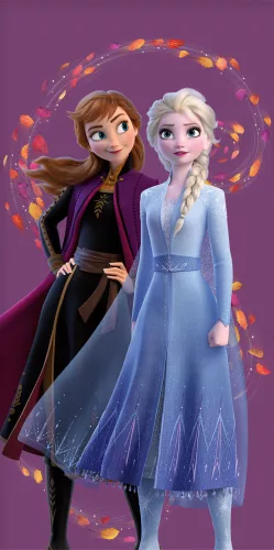 Disney Frozen strandlaken sisters 70 x 140 cm paars - Paars - 70 x 140 cm - 100% katoen