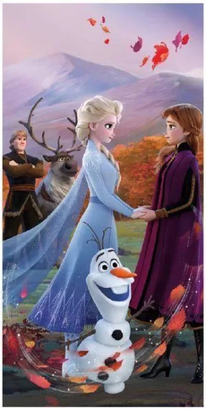 Disney Frozen strandlaken team 70 x 140 cm - Paars - 70 x 140 cm - 100% katoen