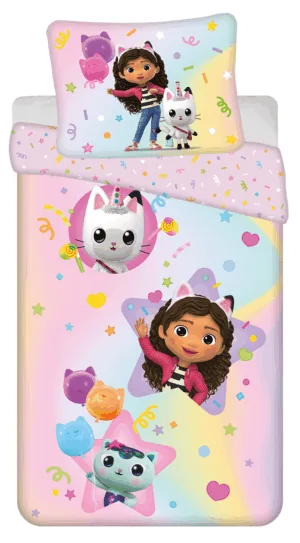 Gabby's Dollhouse dekbedovertrek Rainbow - Multicolor - 140 x 200 cm - Katoen