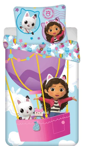 Gabby's Dollhouse dekbedovertrek luchtballon - Multicolor - 140 x 200 cm - Katoen