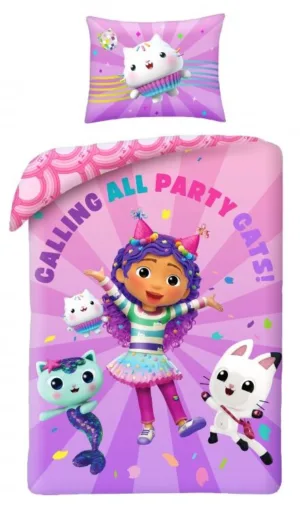 Gabby's Dollhouse dekbedovertrek Party Cast - Multicolor - 140 x 200 cm - Polyester