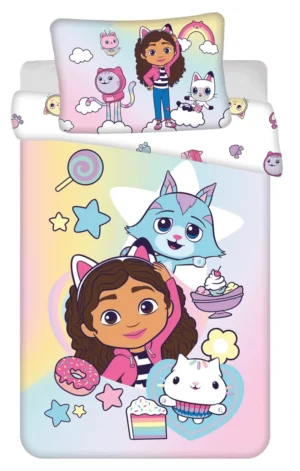 Gabby's Dollhouse dekbedovertrek Sugar - Roze - 100 x 135 cm - 100% katoen