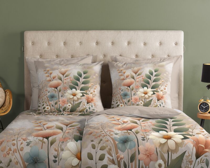 100% katoen dekbedset "" van Good Morning in 135 x 200 cm - Zand