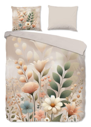Good Morning dekbedovertrek "" - Zand - 200 x 200/220 cm - 100% katoen