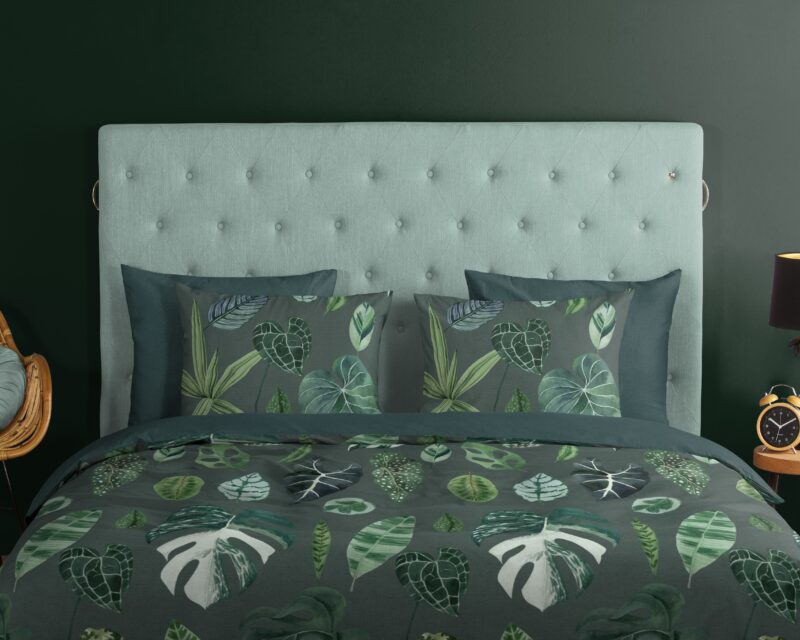 100% katoen dekbedset bladeren van Good Morning in 240 x 200/220 cm - kussensloop 60 x 70 cm