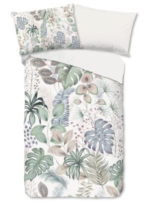 Good Morning dekbedovertrek bladeren - Multicolor - 140 x 200 cm - 100% katoen