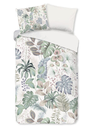 Good Morning dekbedovertrek bladeren - Multicolor - 140 x 200/220 cm - 100% katoen