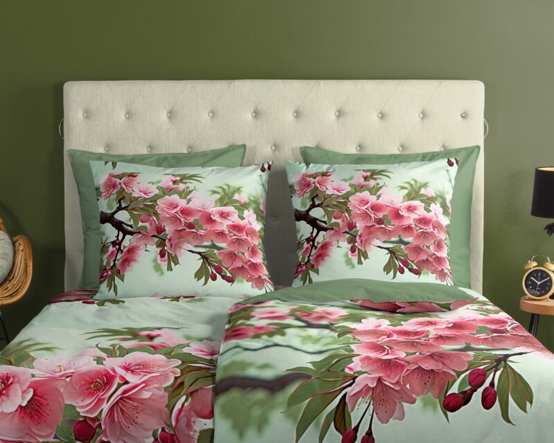 Multi - 100% katoen dekbedset bloemen van Good Morning in 135 x 200 cm, detail (4)
