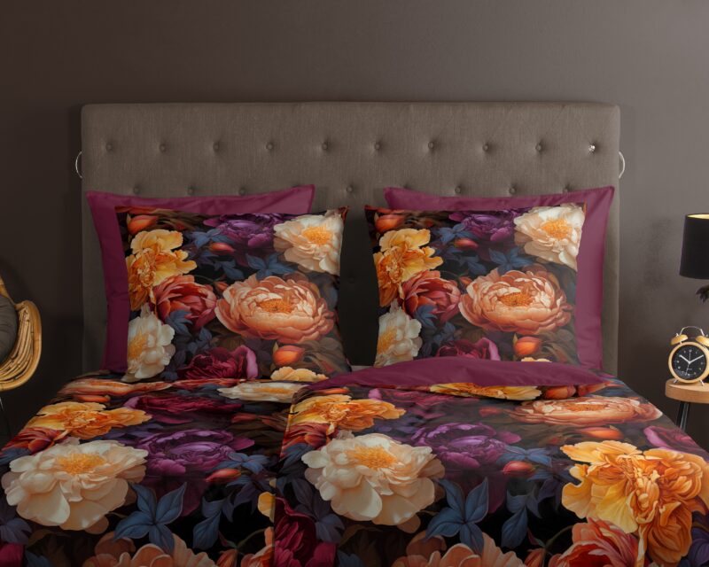 100% katoen dekbedset bloemen van Good Morning in 135 x 200 cm