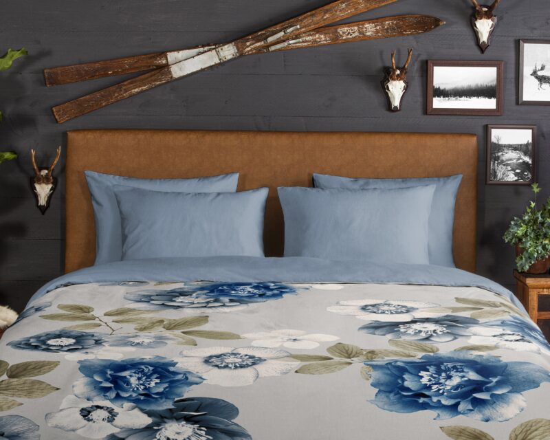100% katoen/flanel dekbedset bloemen van Good Morning in 140 x 200 cm