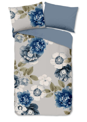 Good Morning dekbedovertrek bloemen - Multicolor - 140 x 200 cm - 100% katoen/flanel