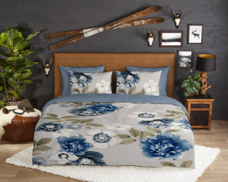Bloemen overtrek van Good Morning, 200 x 200/220 cm, kussensloop 60 x 70 cm - kussensloop 60 x 70 cm