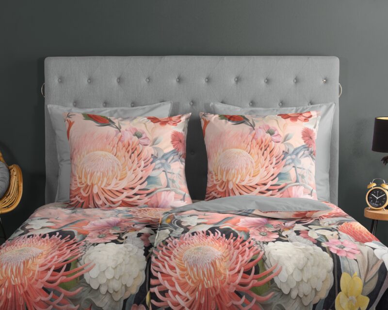 100% katoen dekbedset bloemen van Good Morning in 155 x 220 cm - kussensloop 80 x 80 cm