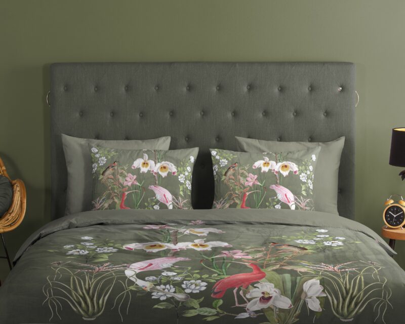 100% katoen dekbedset bloemen en vogels van Good Morning in 200 x 200/220 cm