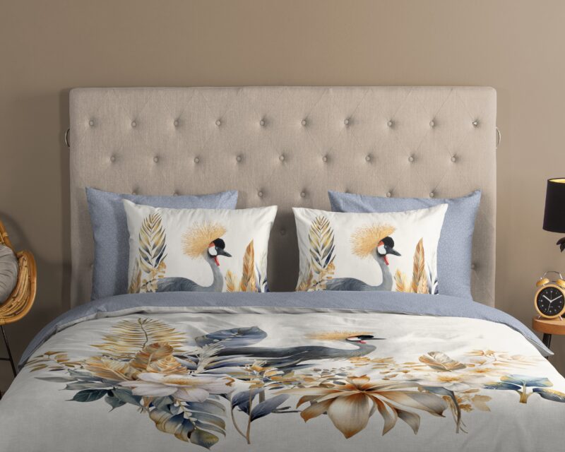 100% katoen dekbedset bloemen en vogels van Good Morning in 240 x 200/220 cm - kussensloop 60 x 70 cm