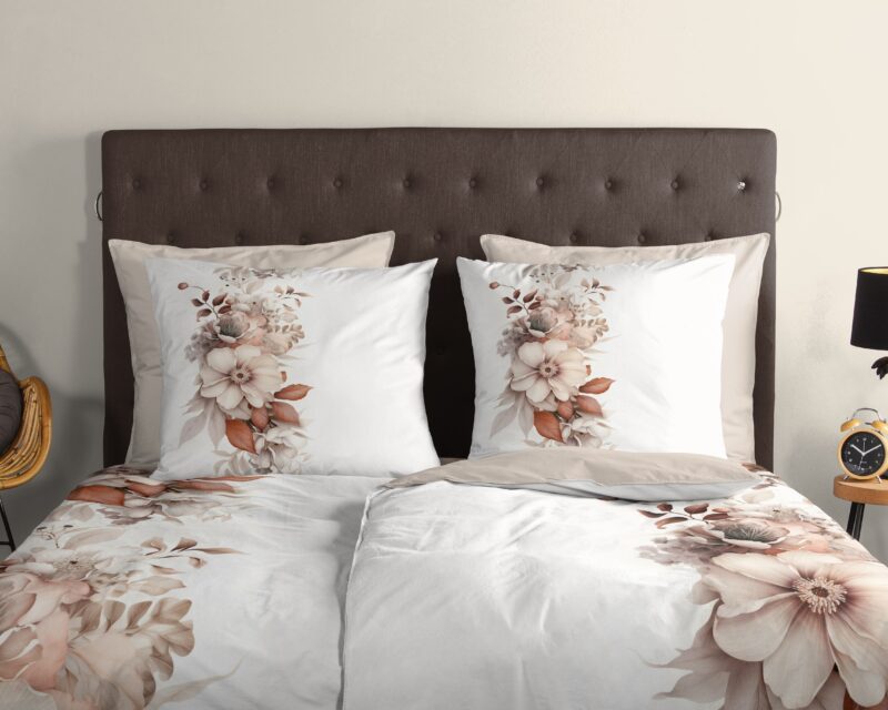 100% katoen dekbedset bloemen/ rustig van Good Morning in 135 x 200 cm