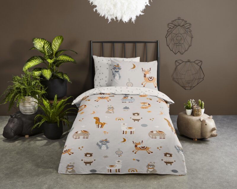 Dieren overtrek van Good Morning, 140 x 200 cm, kussensloop 70 x 90 cm